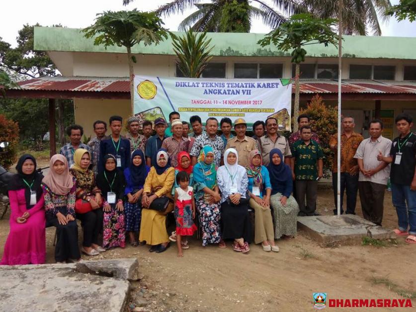 BPPSDM KEMENTAN GELAR DIKLAT TEMATIK KARET ANGKATAN VII TAHUN 2017 DI BP3K KOTO BESAR DHARMASRAYA